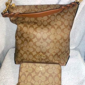 Coach bag with matching wallet